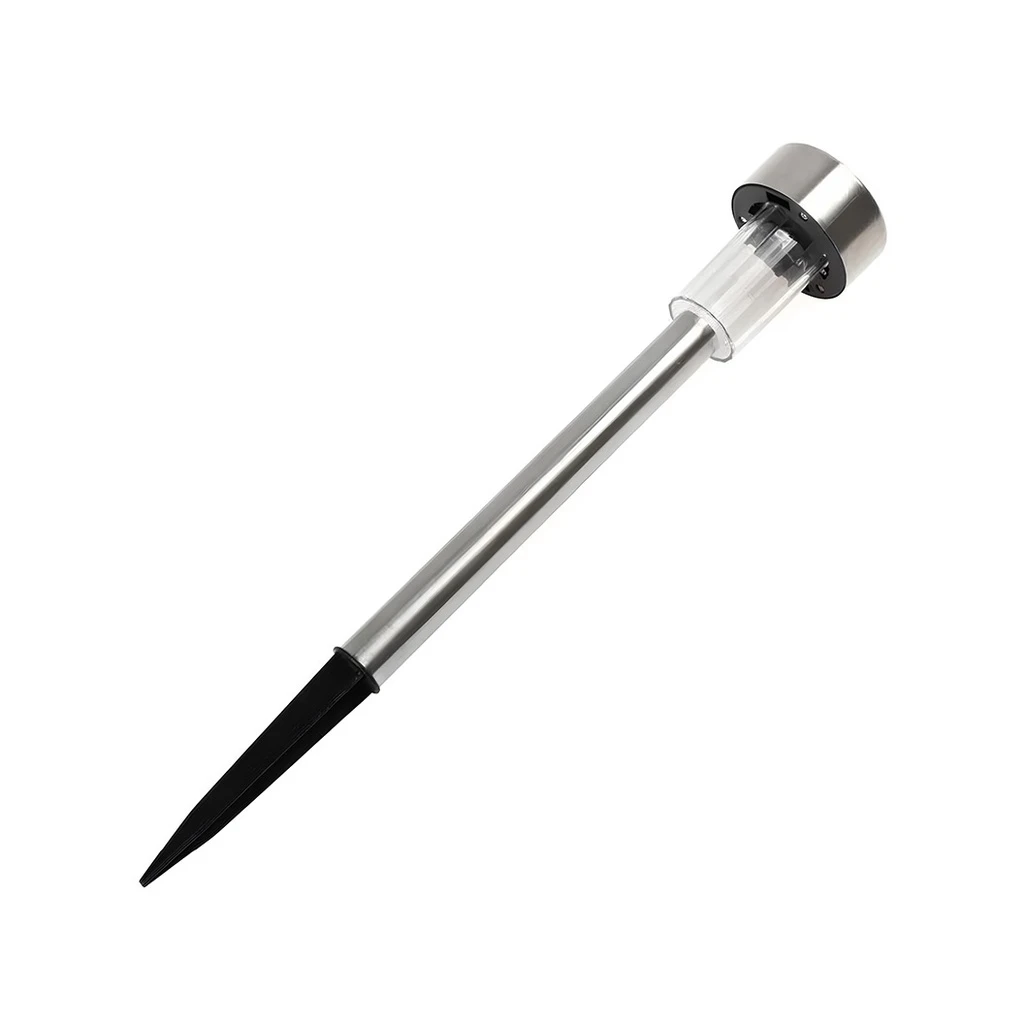 [LBZ-00185] Lampa Solara LED de Exterior pentru Gradina, 29cm, Inox, Lumina Alba Rece 6500K, 0.06W, Dispersor Normal