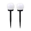Set 2 Lampi Solare LED Globuri, 10 cm, Lumini Multicolore pentru Gradina, Exterior