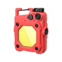 Mini Keychain Pocket Flashlight, USB Type C Charging, Multifunctional, for Outdoor, Camping, Mountain, Cycling, 6.1 x 5 x 2.5 cm, Strong Light, Red Color