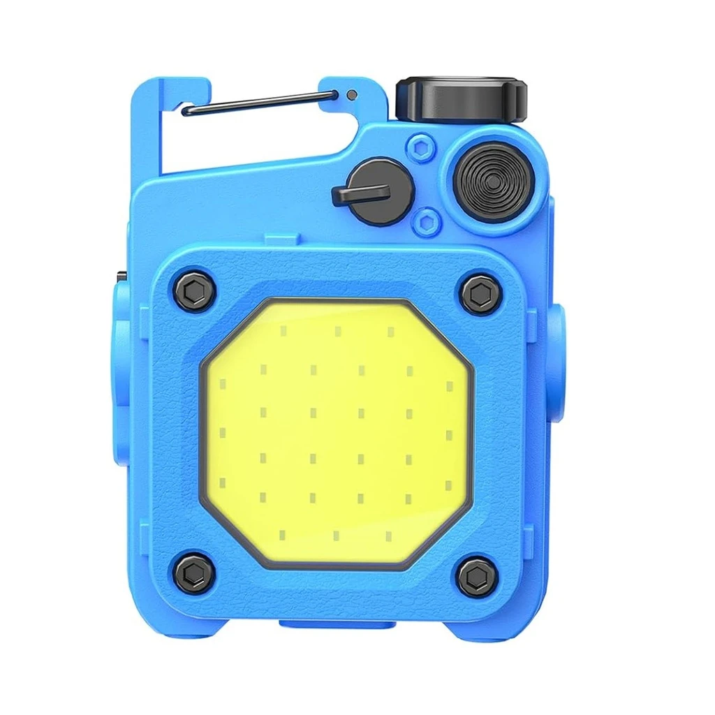 [LBZ-00208] Lanterna LED Mini Tip Breloc – Reincarcabila USB-C, Multifunctionala, Ultra-Luminoasa, pentru Camping, Alpinism, Ciclism, Exterior – Albastru (6.1 x 5 x 2.5 cm)