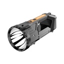 LED Flashlight, USB Charging, 8-24h Battery Life, 2 Light Sources, Main and Side, Maximum Range 100-200 m, COB, 5W, 23 x 10 x 10 cm, Orange