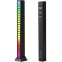 [LBZ-00275] Bara LED RGB cu Sincronizare Muzicala – 32 LED-uri, Senzor Sunet, 17 Culori, Moduri Multiple, Reglaj Luminozitate & Viteza, Alimentare USB-C, Negru