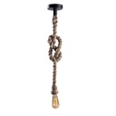 Retro Rope Chandelier – Vintage Design with Rope, E27 Socket, Max 60W, Without Bulb