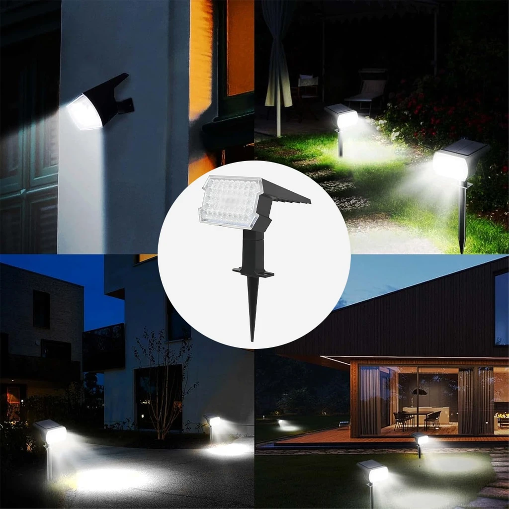 [LBZ-00087] Lampa solara LED cu 45 LED-uri, IP65, pentru gradina, Lumina Alb Rece 6500k, Negru