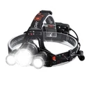 [LBZ-00301] Lanterna de Cap LED Ultra Puternica, 6000 Lumeni, 3x LED Cree, Reglabila, Reincarcabila, 2 Acumulatori Inclusi, Aluminiu