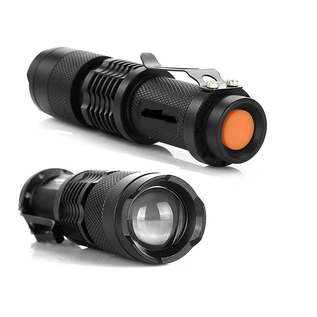 [LBZ-00303] Lanterna LED SK68 5W Ultra Luminoasa – Zoom Reglabil, Extensibila, Raza 500m, Compacta & Portabila, Neagra