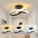 [LBZ-00304] Lustra LED 20W, 3 Trepte Temperatura Culoare (Alb Rece, Neutru, Cald), Design Modern, Neagra