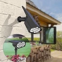 [LBZ-00088] Lampa solara LED cu 19 LED-uri, IP65, pentru exterior, Lumina Alb Rece, 6500k, Negru