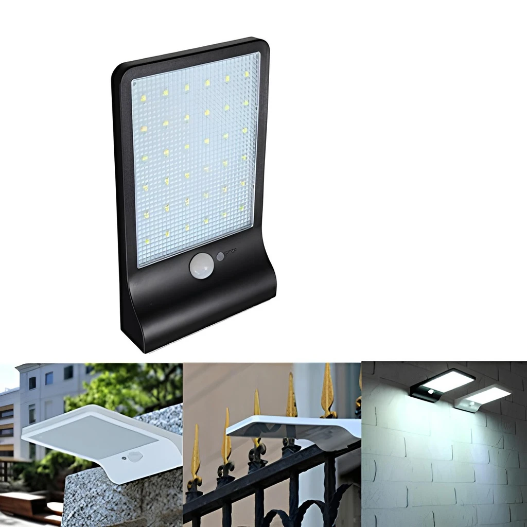 [LBZ-00094] Lampa solara 36 LED-uri, IP65, pentru exterior, Lumina Alb Rece 6500k, Negru