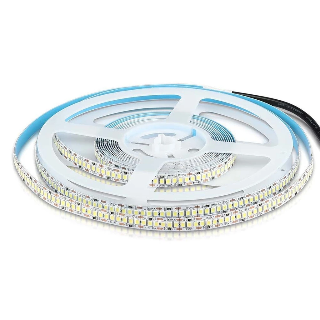 [LBZ-00479] Banda LED 12V, 240 LED/m, SMD 2835, Lumina Alb-Calda, Interior IP20, 10mm, Rola 5 metri