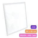 [LBZ-00004] Panou LED 30x30 cm, 20W, Lumina Calda 3500K, Model Premium, Rama Alba, Ideal pentru Tavan Fals, Incastrat
