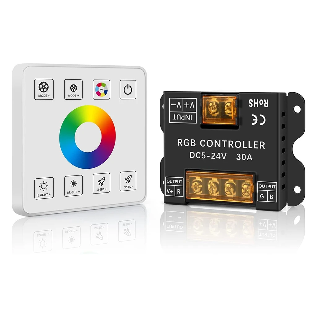 [LBZ-00510] Controller LED RGB cu Panou Touch 5V-24V, 30A