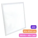 [LBZ-00007] Panou LED 60x60 cm, 48W, Lumina Calda 3500K, Model Premium, Rama Alba, Ideal pentru Tavan Casetat, Incastrat