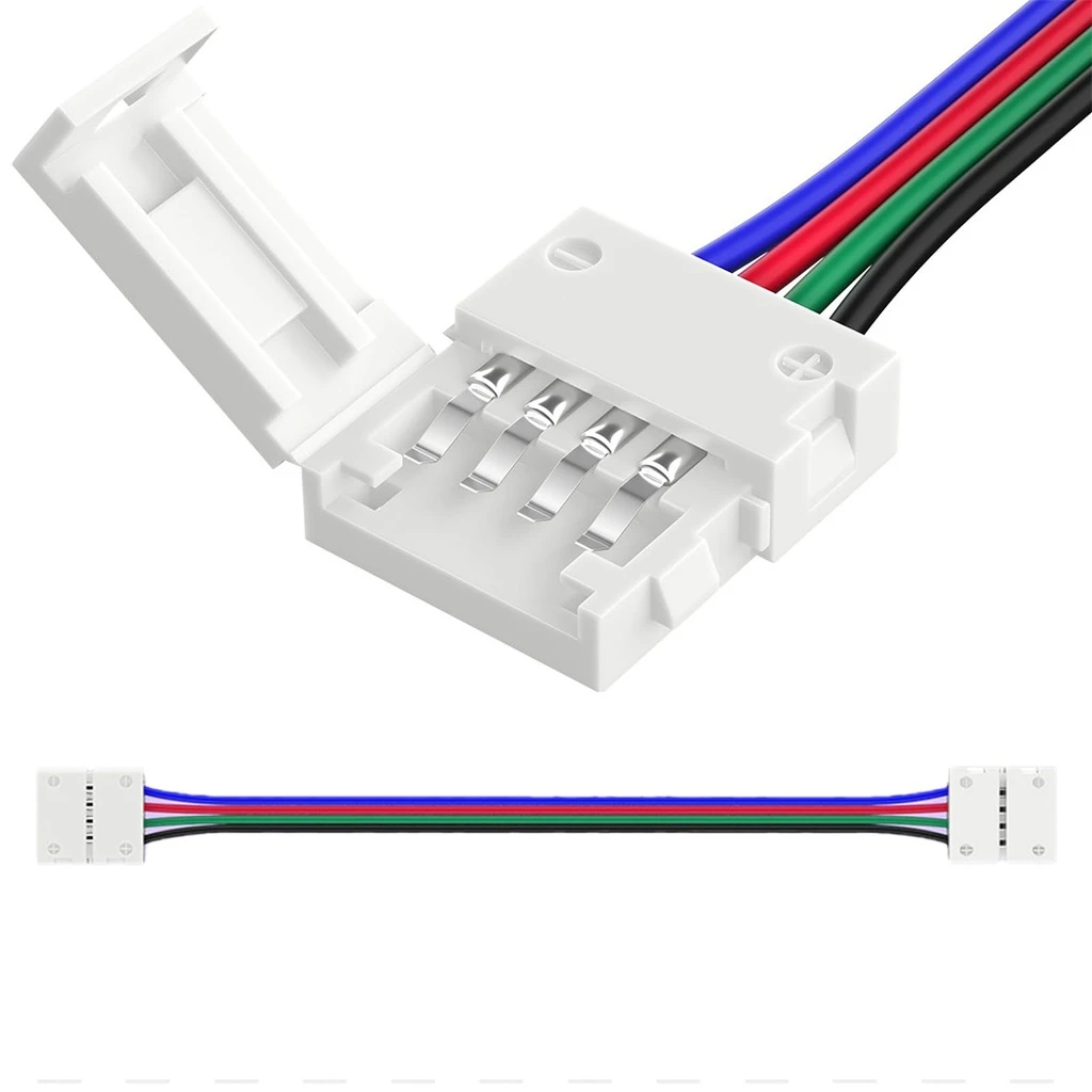 [LBZ-00546] Conector Banda LED RGB 10mm 5050, 4 Fire 