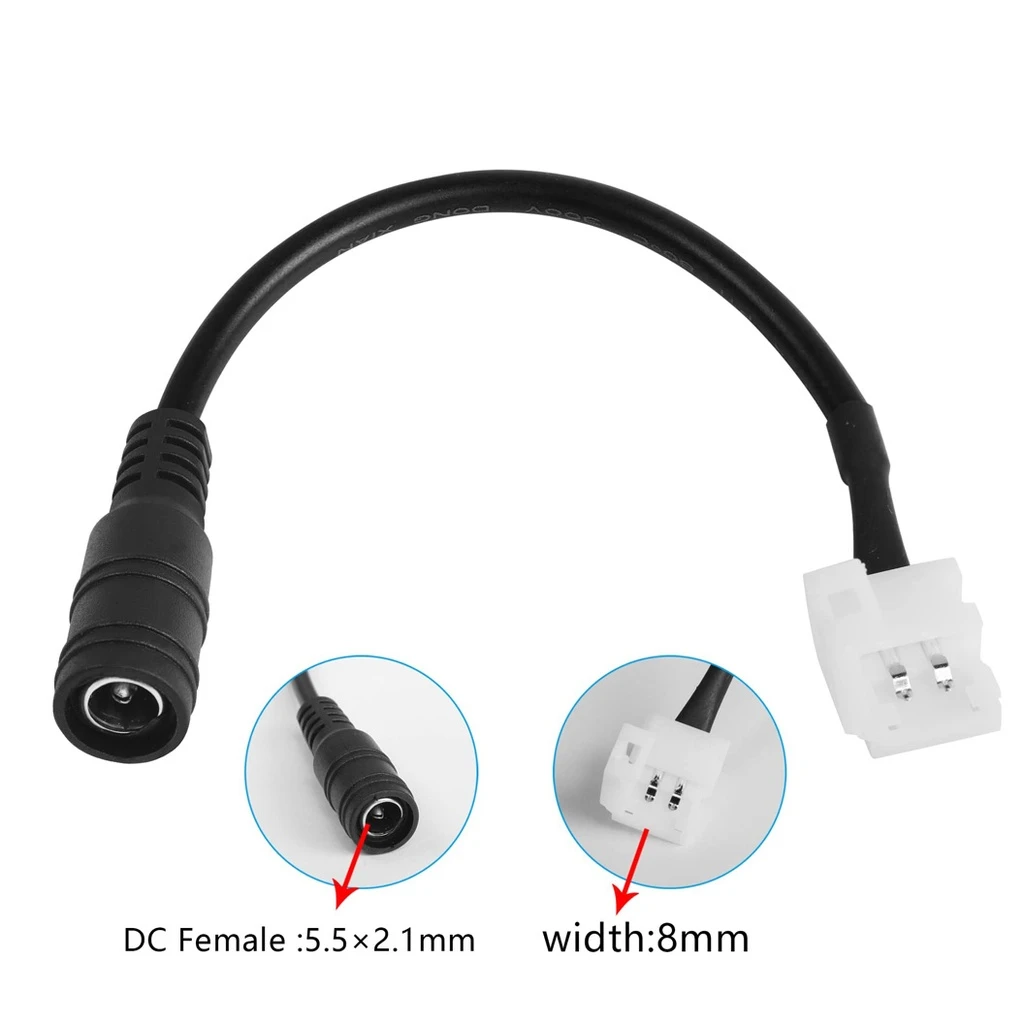[LBZ-00548] Conector Alimentare Banda LED DC 2,1mm 12V/24V
