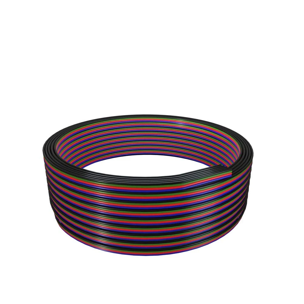 [LBZ-00551] Cablu Alimentare Banda LED RGB 5050/3528, 4 fire, 50m