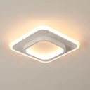 [LBZ-00579] Lustra LED 20W - 2 Patrate, 3 trepte de culoare (Alb Rece, Neutru, Cald), Design Modern, 24x10x6 cm, Alb