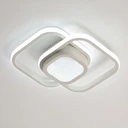 [LBZ-00581] Lustra LED 20W - 3 Patrate, 3 trepte de culoare (Alb Rece, Neutru, Cald), Design Modern, 25x17x6 cm, Alb