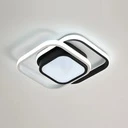 [LBZ-00582] Lustra LED 20W - 3 Patrate, 3 trepte de culoare (Alb Rece, Neutru, Cald), Design Modern, 25x17x6 cm, Negru