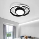 [LBZ-00584] Lustra LED 20W - 3 Cercuri, 3 trepte de culoare (Alb Rece, Neutru, Cald), Design Modern, Negru