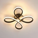 [LBZ-00588] Lustra LED 20W - Tip floare, Design Modern, 3 trepte de culoare (Alb Rece, Neutru, Cald), Neagra