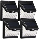 [COMBO-00082] Set 4 Lampi Solare 40 LED-uri pentru Exterior, Rezistente la Apa, cu Senzor de Miscare, pentru Alei, Terasa, Garaj, Veranda, Alb Rece 6500K, Negru