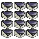 [COMBO-00195] Set 12 Lampi Solare LED de Exterior, 100 LED-uri SMD cu Senzor de Miscare, Montaj pe Perete, Fara Cablu, Lumina Alba Rece 6500K