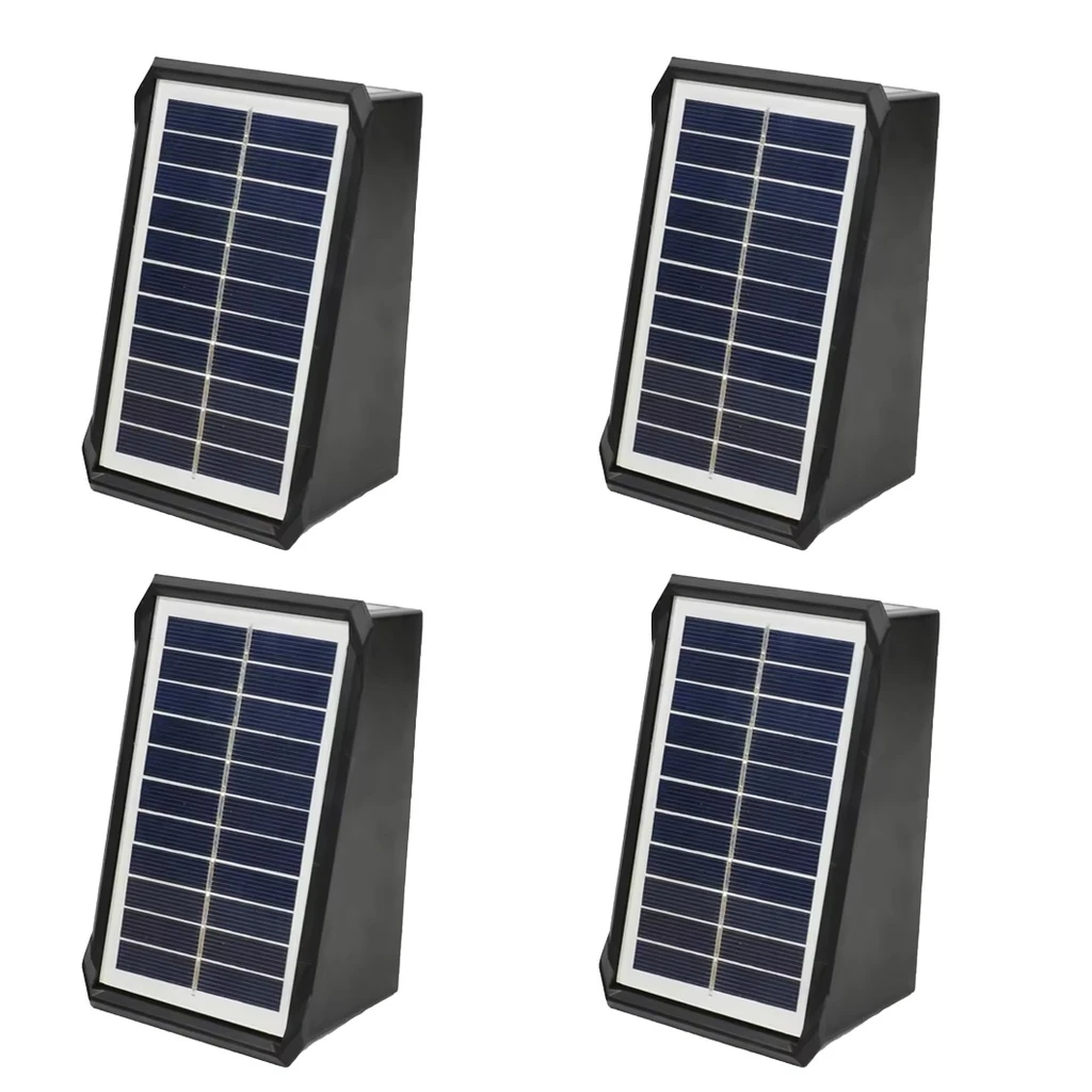 [COMBO-00068] Set 4 Aplice Solare LED de Perete cu 2 LED-uri, IP65, 3 Culori 6500K 4000K 3000K