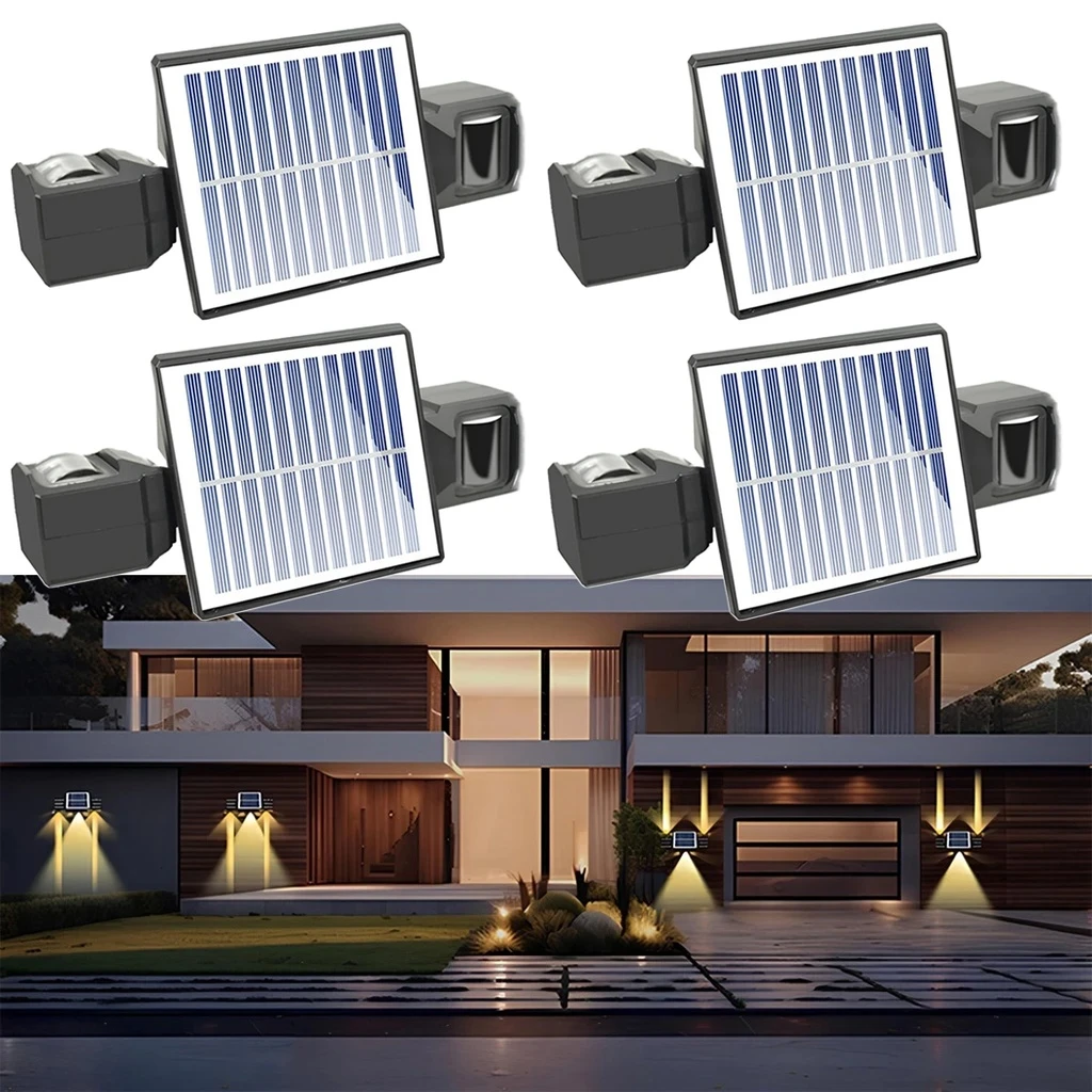 [COMBO-00075] Set 4 Lampi Solare cu 3 LED-uri, IP65, 3 Culori 6500K 4000K 3000K