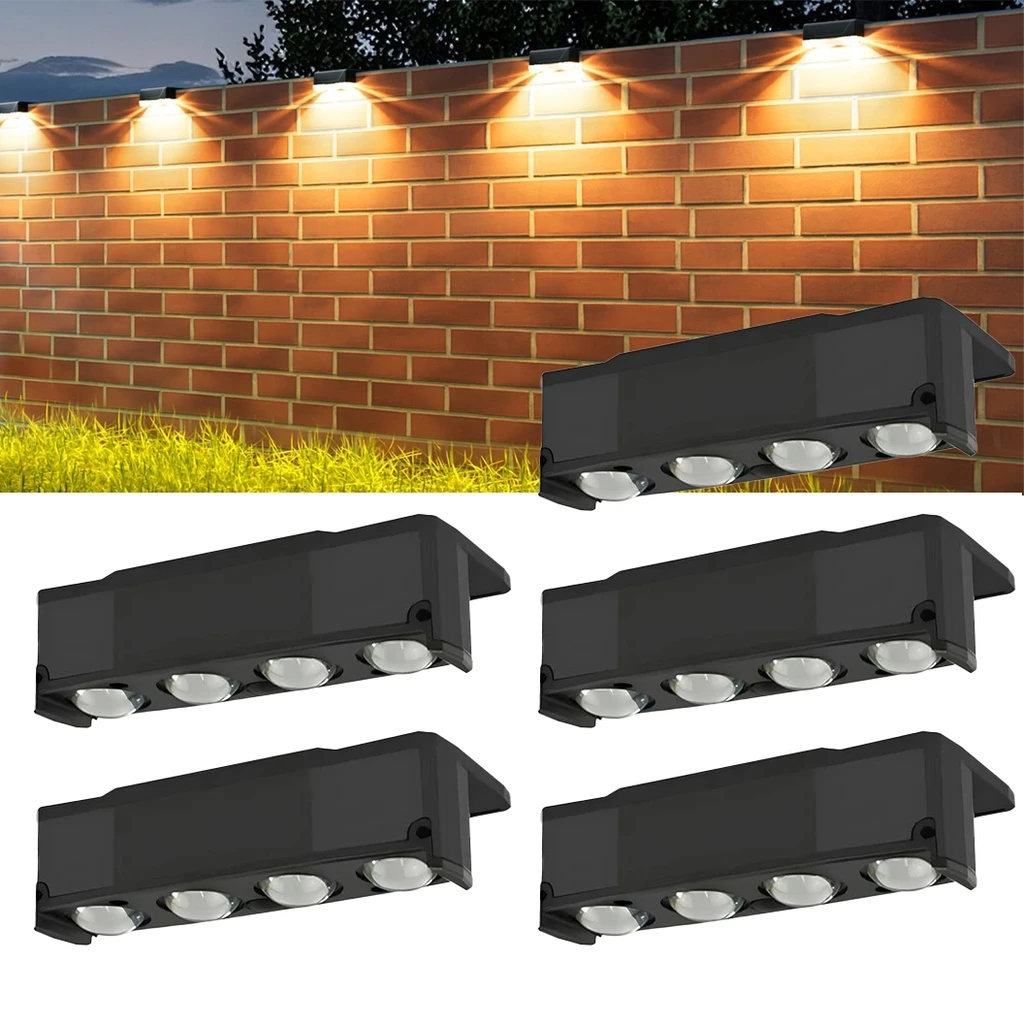 [COMBO-00077] Set 5 Lampi Solare cu 4 LED-uri, IP65, 12 Moduri