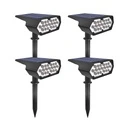 [COMBO-00088] Set 4 Lampi Solare LED cu 19 LED-uri, IP65, pentru Exterior, Lumina Alb Rece 6500K, Negru