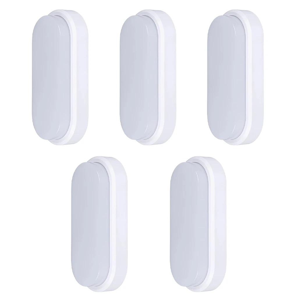 [COMBO-00133] Set 5 Aplice LED 20W Oval pentru Exterior, 3000K, Alb