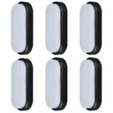 [COMBO-00136] Set 6 Aplice LED 12W Oval pentru Exterior, 3000K, Negru