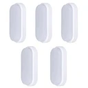 [COMBO-00222] Set 5 Aplice LED 12W Oval pentru Exterior, 4000K, Alb