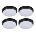 [COMBO-00226] Set 4 Aplice LED 30W Rotunde pentru Exterior, 3000K, Negru