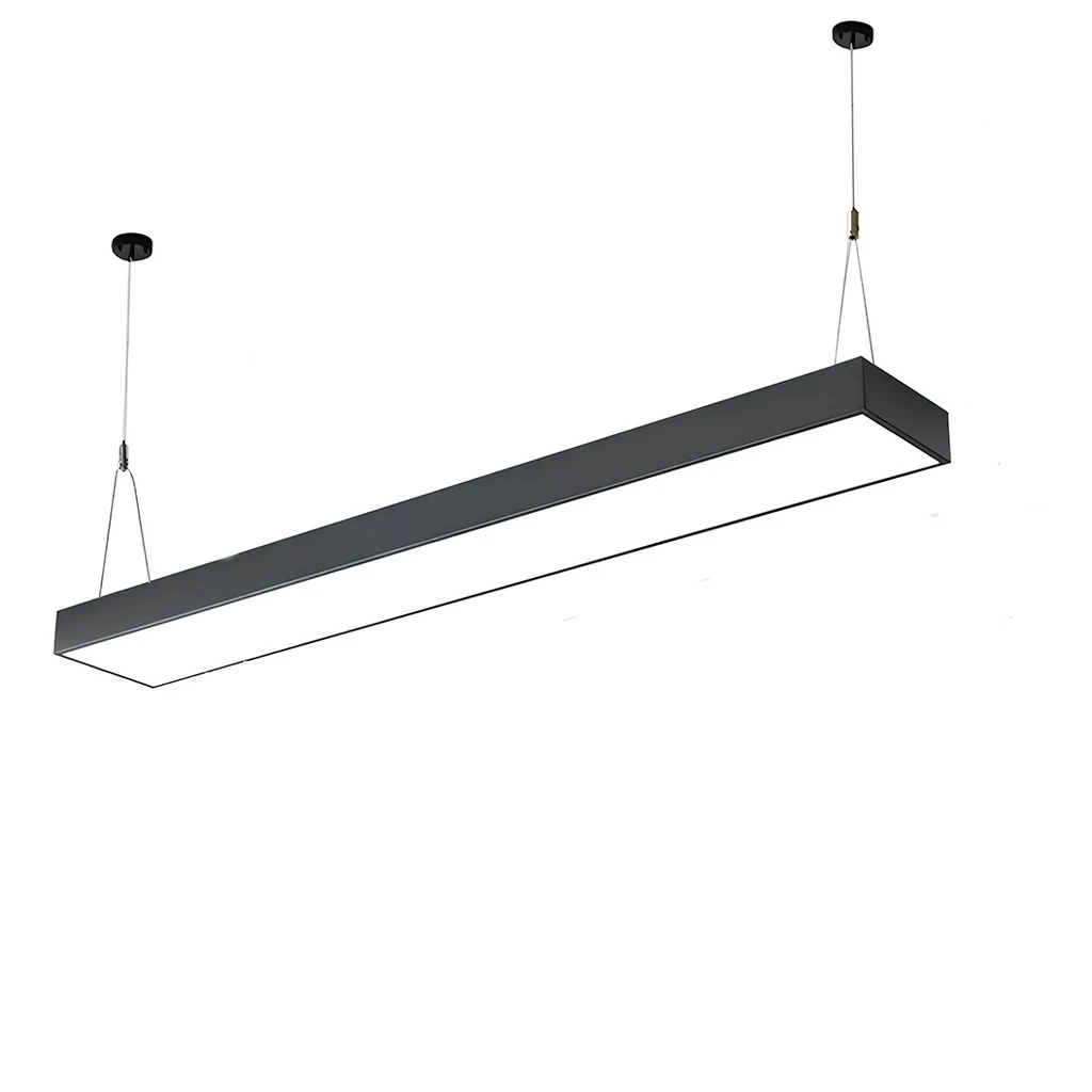 [LBZ-00038] Corp Iluminat LED Suspendat 80W, 120x30x5.5 cm, Negru, Lumina Rece 6500K, Design Premium, Modular