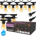 [COMBO-00182-187] Ghirlanda luminoasa LED 10m, 20 becuri incluse (E27), interconectabila, IP65, pentru terasa, gradina si evenimente