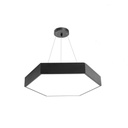 Suspended LED ceiling light 48W, Full Hexagon, Φ60 cm, 6500k, Black