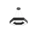 [LBZ-00040] Plafoniera LED 48W, gol hexagonal, φ60 cm, 6500k, negru