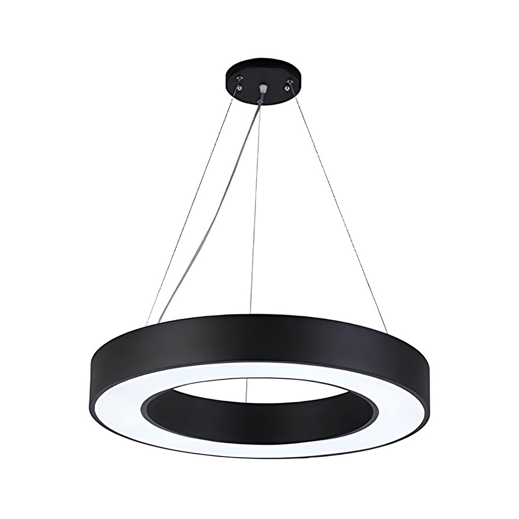 LED ceiling light 48W, round hollow, φ60 cm, 6500k, black