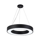 LED ceiling light 48W, round hollow, φ60 cm, 6500k, black