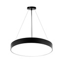 Suspended LED ceiling light 48W, Solid Circle, Φ60 cm, 6500k, Black