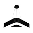 Suspended LED ceiling light 48W, Hollow Triangular, 60 cm, 6500k, Black