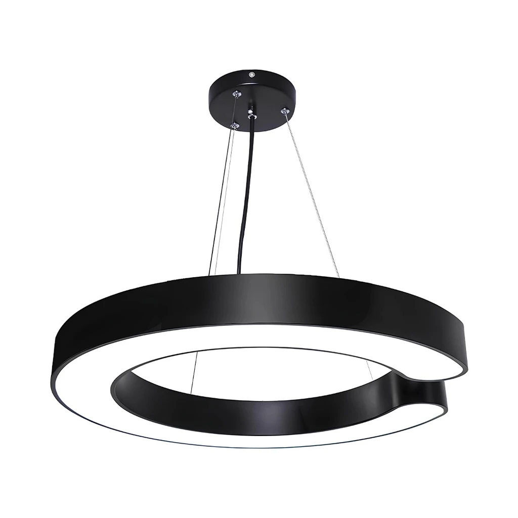 [LBZ-00048] Plafoniera LED 48W, Forma C, 60cm, 6500k, Negru