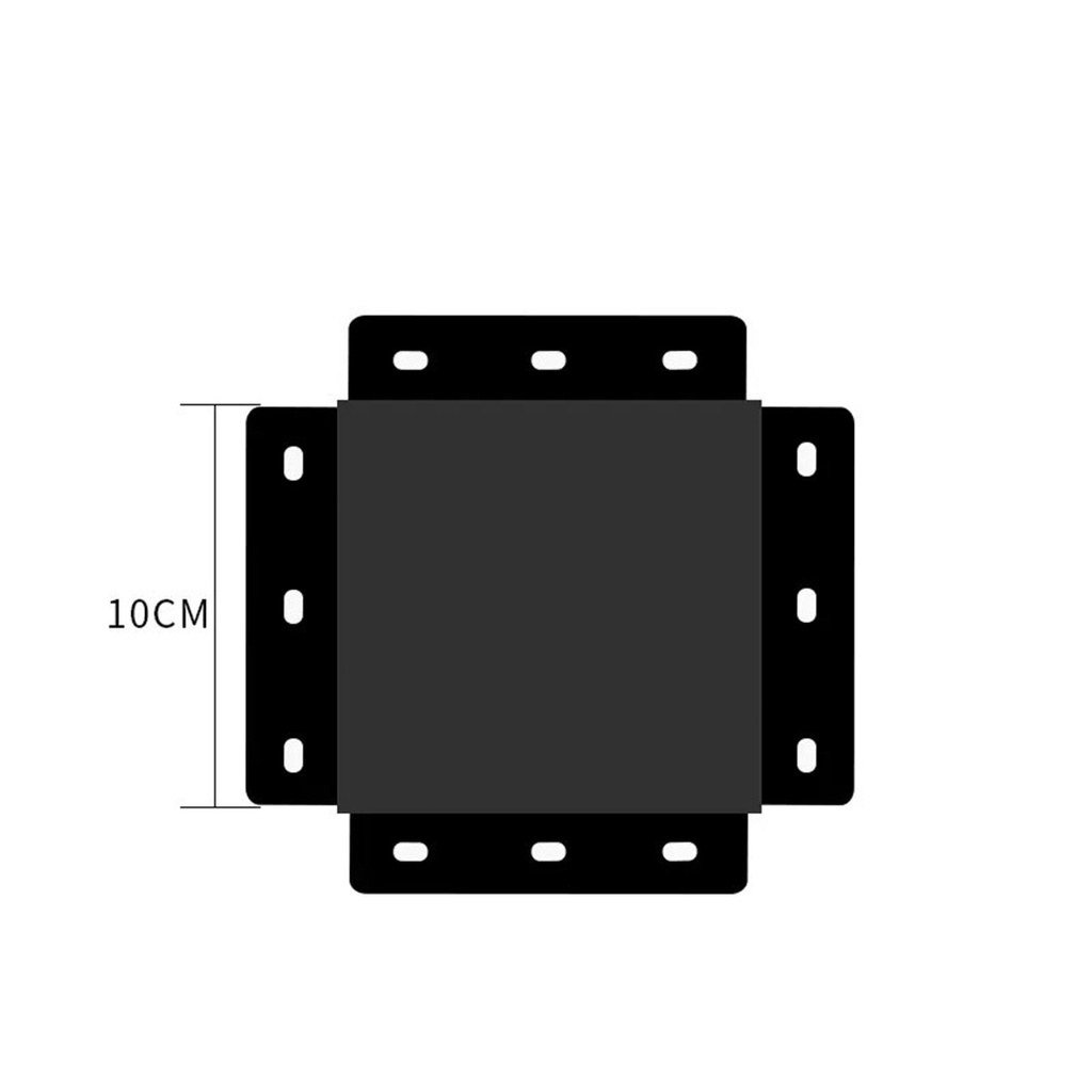 Black cross connector 10 cm