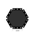 Conector hexagonal negru 10 cm