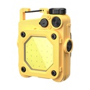 Lanterna LED Mini de Buzunar Tip Breloc, Incarcare prin USB Type C, Multifunctionala, pentru Exterior, Camping, Alpinism, Ciclism, 6.1 x 5 x 2.5 cm, Lumina Puternica, Culoare Galbena