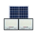 Set 2 Proiectoare LED Solare cu Senzor Crepuscular – 200W, 322×2 LED-uri, Telecomanda, IP67 Waterproof, 30x24 cm, Design Modern – Negru