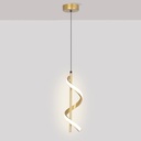 Pendul LED 20W - Tip Spirala, Design Modern, 3 trepte de culoare (Alb Rece, Neutru, Cald), lungime 180cm, Auriu