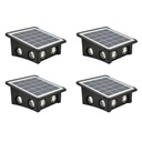 Set 4 Lampi Solare cu 8 LED-uri, IP65, 3 Culori 6500K 4000K 3000K